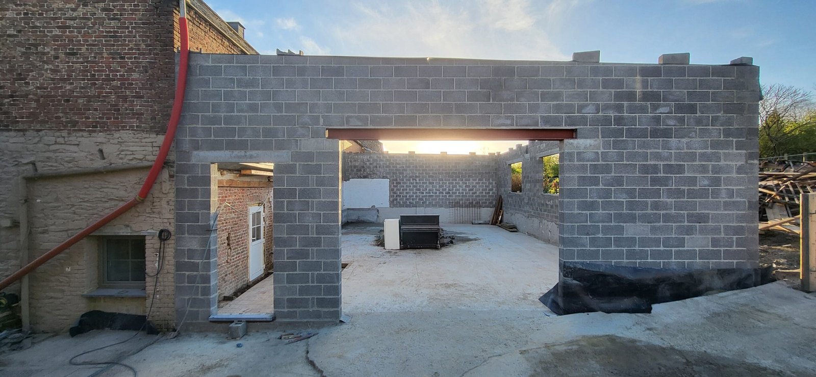 Construction d'un hangard en wallonie