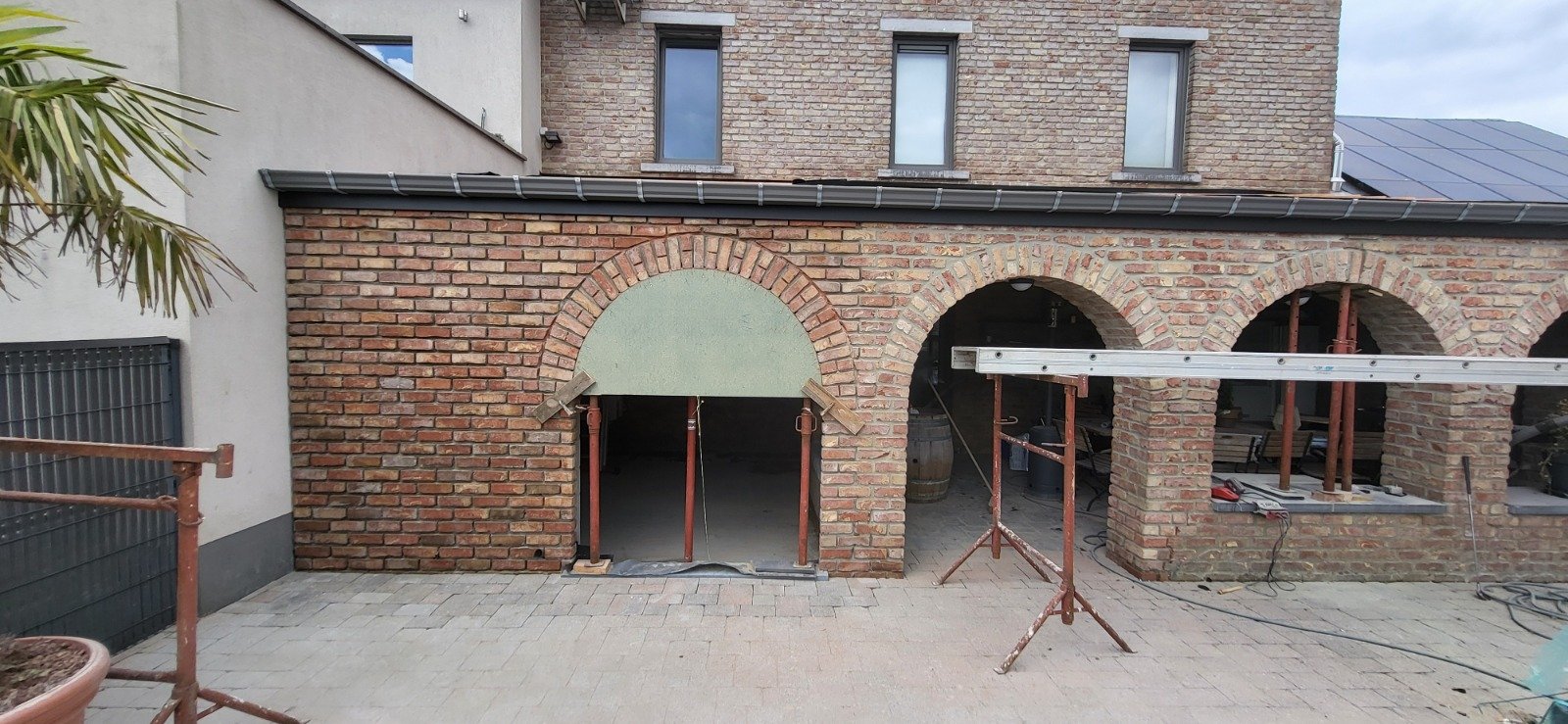 Rénovation d'annexe avec cintrage entreprise de construction en Wallonie